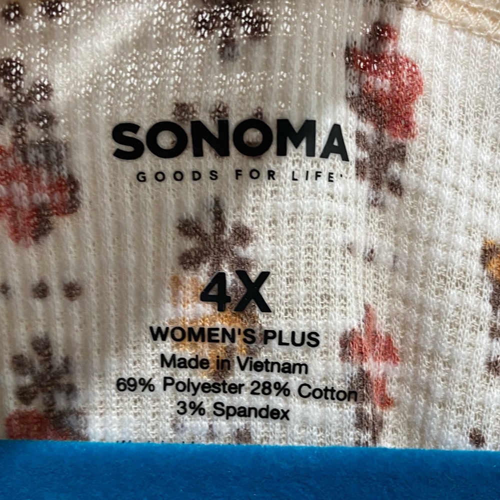 SONOMA PLUS 4X CREAM/FLOWER KNIT (D) - Picture 3 of 4